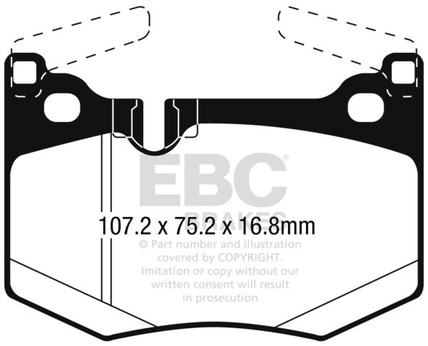 DP32261C - EBC Redstuff Brake Pads; Rear - Image 3