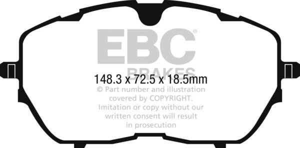 DP42265R - EBC Yellowstuff Brake Pads; Front - Image 3