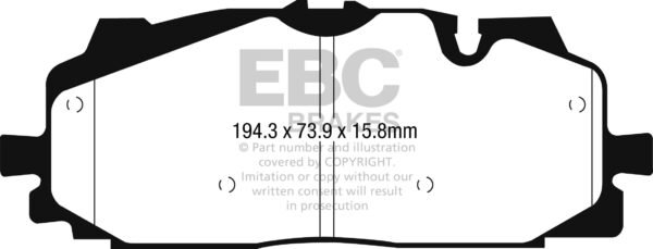 DP42277R - EBC Yellowstuff Brake Pads; Front - Image 5