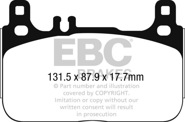 DP42284R - EBC Yellowstuff Brake Pads; Front - Image 3