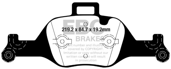 DP42289R - EBC Yellowstuff Brake Pads; Front - Image 3