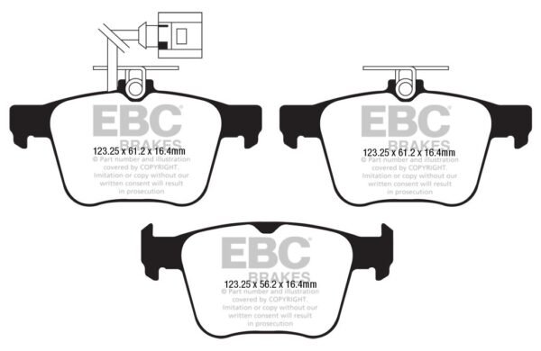 DP32295C - EBC Redstuff Brake Pads; Rear - Image 3