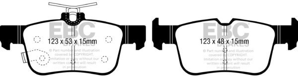 DP42300R - EBC Yellowstuff Brake Pads; Rear - Image 3