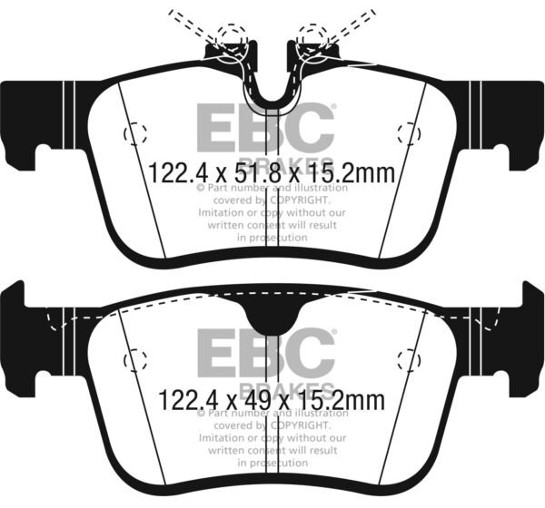 DP42306R - EBC Yellowstuff Brake Pads; Rear - Image 3