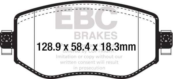 DP42309R - EBC Yellowstuff Brake Pads; Front - Image 5