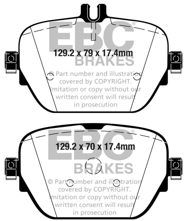 DP32314C - EBC Redstuff Brake Pads; Rear - Image 3