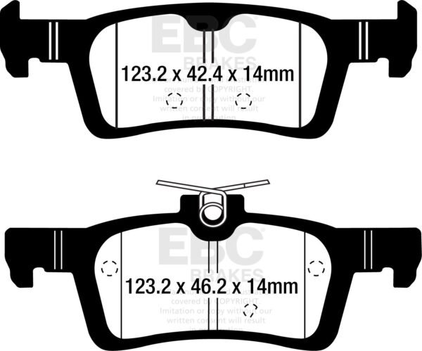 DPX2319 - EBC Ultimax Brake Pads; Rear - Image 3