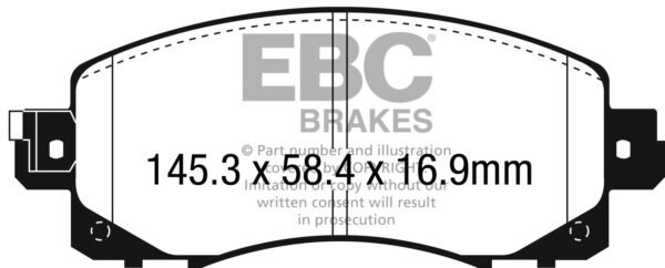 DP22330 - EBC Greenstuff 2000 Brake Pads; Front - Image 3