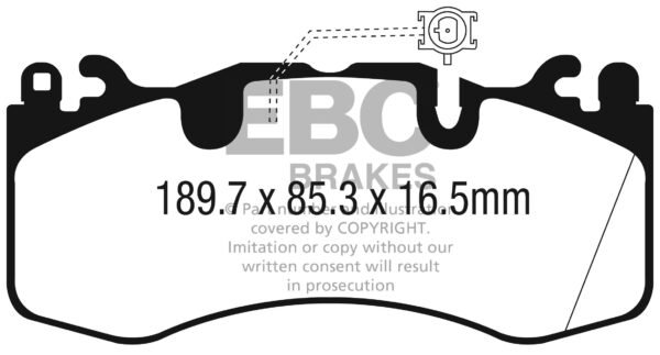 DP42336R - EBC Yellowstuff Brake Pads; Front - Image 3
