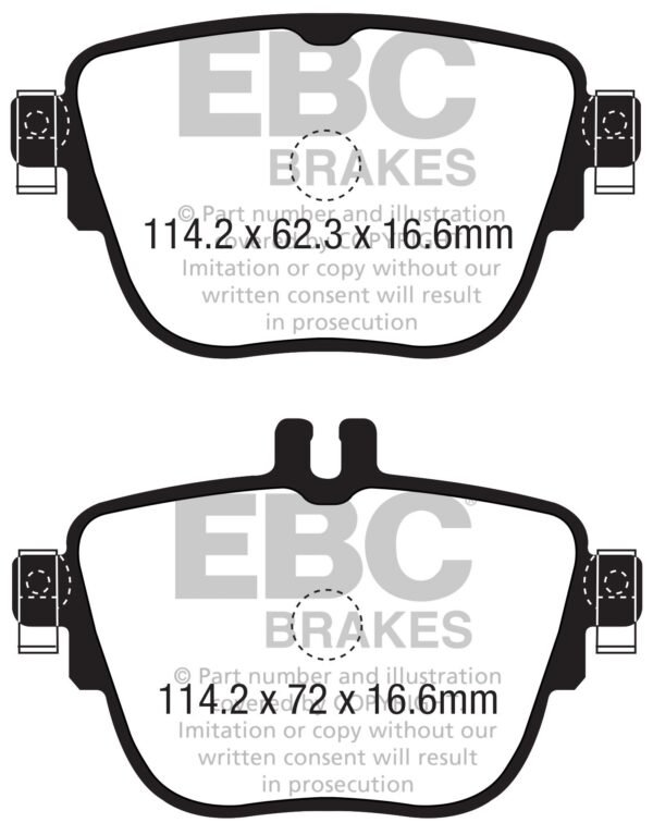 DP42337R - EBC Yellowstuff Brake Pads; Rear - Image 3