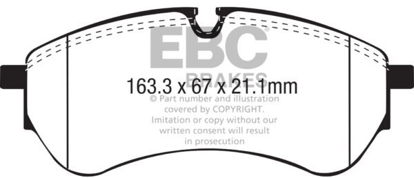 DPX2338 - EBC Ultimax Brake Pads; Front - Image 3