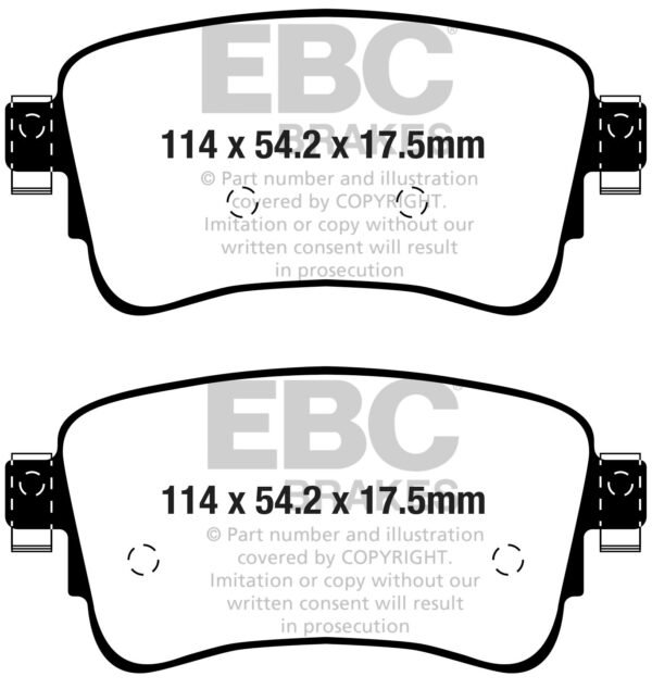 DP22345 - EBC Greenstuff 2000 Brake Pads; Rear - Image 3