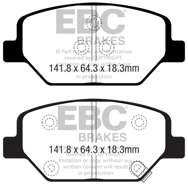 DP22351 - EBC Greenstuff 2000 Brake Pads; Front - Image 3