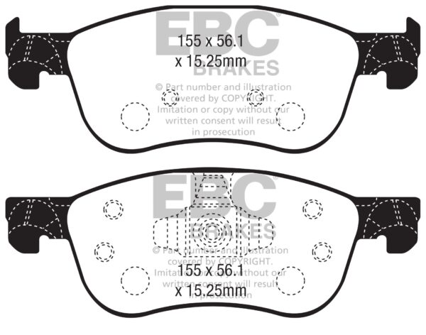 DP82353RP1 - EBC RP-1 Brake Pads; Front - Image 3