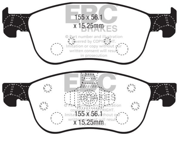 DP42353R - EBC Yellowstuff Brake Pads; Front - Image 5