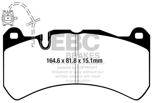DP42355R - EBC Yellowstuff Brake Pads; Front - Image 3