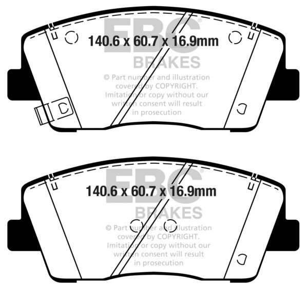 DP22358 - EBC Greenstuff 2000 Brake Pads; Front - Image 3