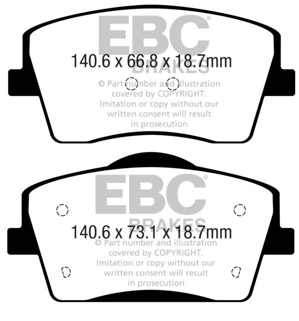 DP22365 - EBC Greenstuff 2000 Brake Pads; Front - Image 3