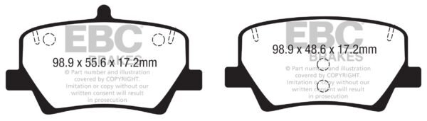 DP42366R - EBC Yellowstuff Brake Pads; Rear - Image 3