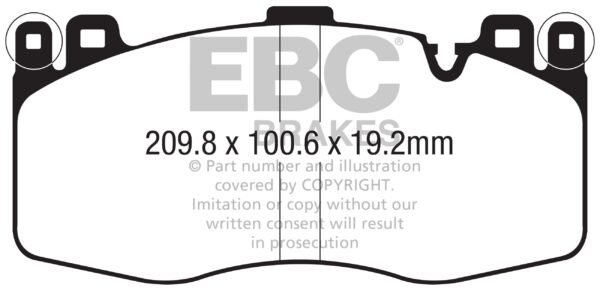 DP42370R - EBC Yellowstuff Brake Pads; Front - Image 3