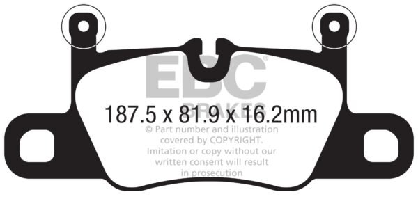 DP32371C - EBC Redstuff Brake Pads; Rear - Image 3