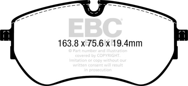 DP42377R - EBC Yellowstuff Brake Pads; Front - Image 3