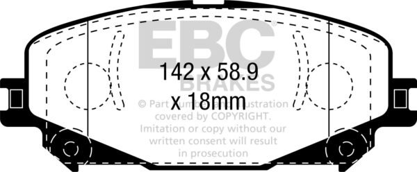 DP22382 - EBC Greenstuff 2000 Brake Pads; Front - Image 3