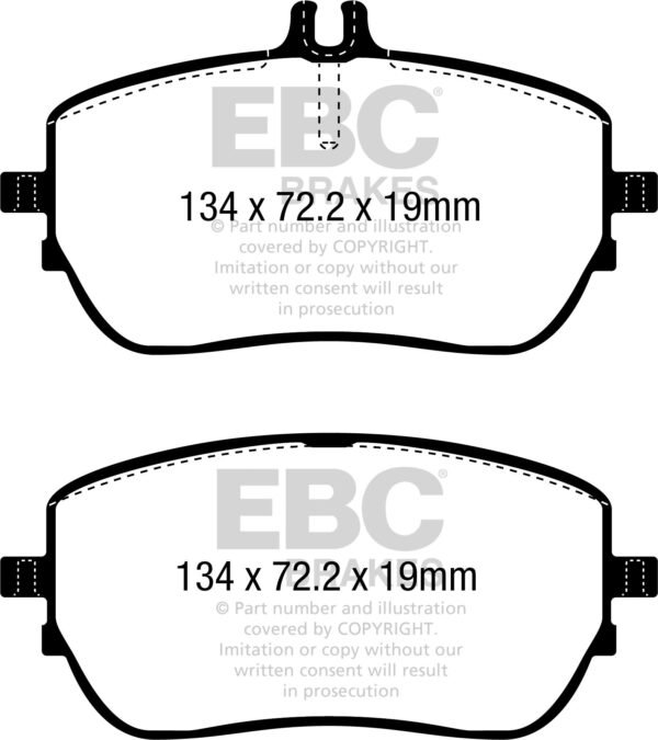 DP42388R - EBC Yellowstuff Brake Pads; Front - Image 3