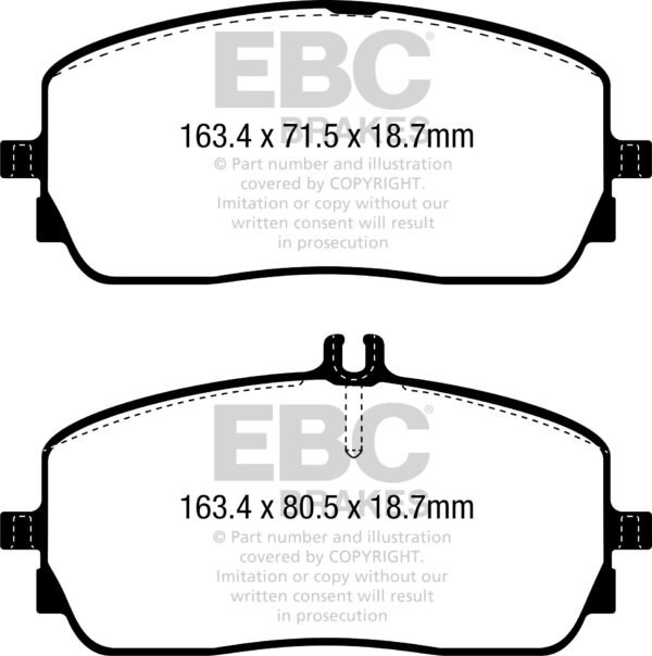 DP52390NDX - EBC Bluestuff NDX Brake Pads; Front - Image 3