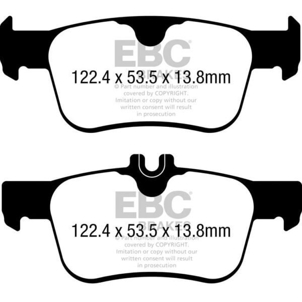 DP42402R - EBC Yellowstuff Brake Pads; Rear - Image 3