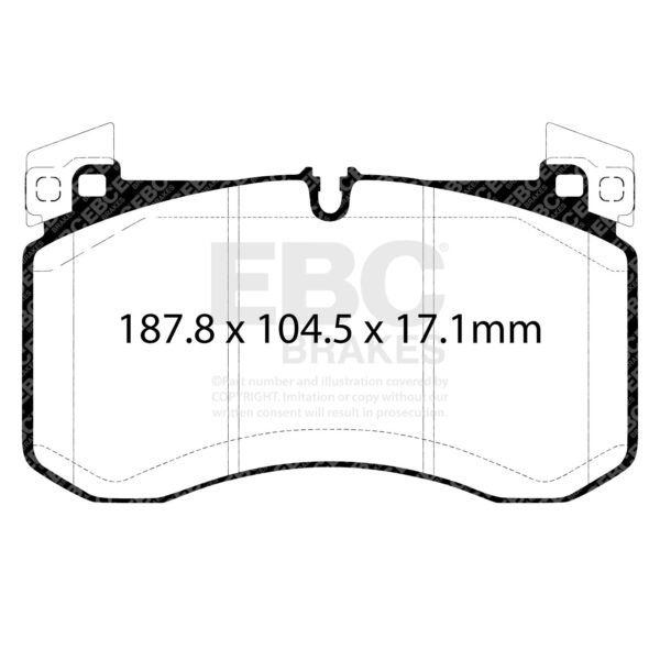 DP52409NDX - EBC Bluestuff NDX Brake Pads; Front - Image 3