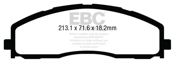 DP43015R - EBC Yellowstuff Brake Pads; Front - Image 3