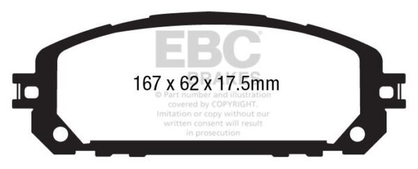 DP63030 - EBC Greenstuff 6000 Brake Pads; Front - Image 3