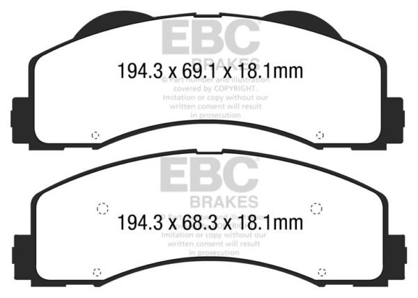 DPX3034 - EBC Ultimax Brake Pads; Front - Image 5