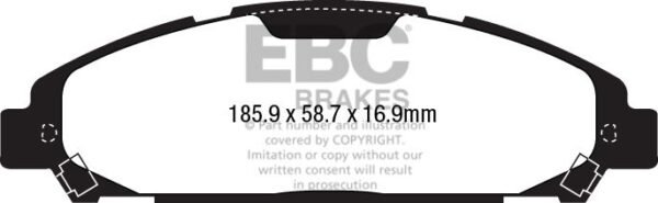 DP43039R - EBC Yellowstuff Brake Pads; Front - Image 3