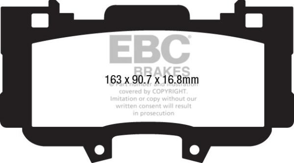 DP83042RPX- EBC RP-X Brake Pads; Front - Image 3