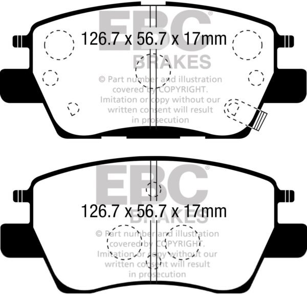 DPX3052 - EBC Ultimax Brake Pads; Front - Image 3