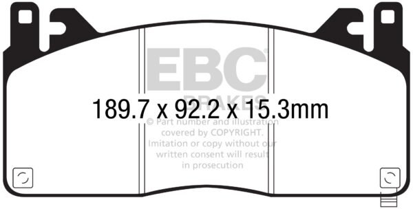 DP43055R - EBC Yellowstuff Brake Pads; Front - Image 3