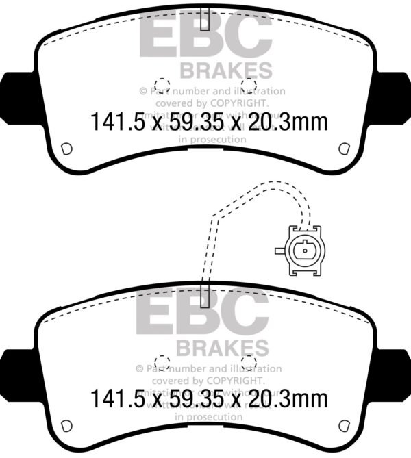 DPX3060 - EBC Ultimax Brake Pads; Rear - Image 3