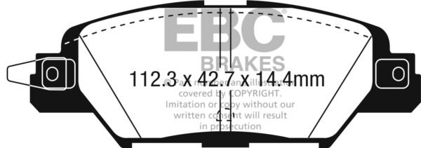 DP23071 - EBC Greenstuff 2000 Brake Pads; Rear - Image 3