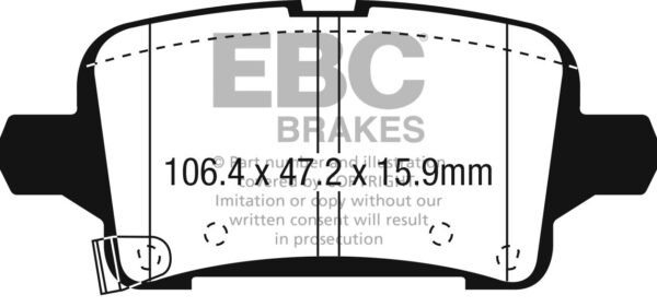 DPX3074 - EBC Ultimax Brake Pads; Rear - Image 3