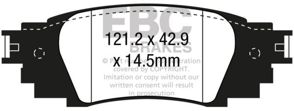 DP23080 - EBC Greenstuff 2000 Brake Pads; Rear - Image 3