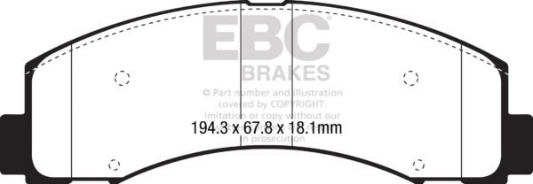 DP63088 - EBC Greenstuff 6000 Brake Pads; Front - Image 3