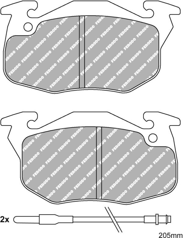 FDS393 - Ferodo DS Performance Brake Pads; Front - Image 3