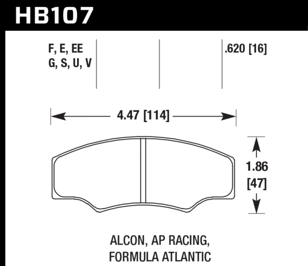 HB107U.620 - Hawk DTC-70 Brake Pads; - Image 3