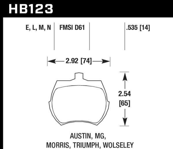 HB123E.535 - Hawk Blue 9012 Brake Pads; Front - Image 3