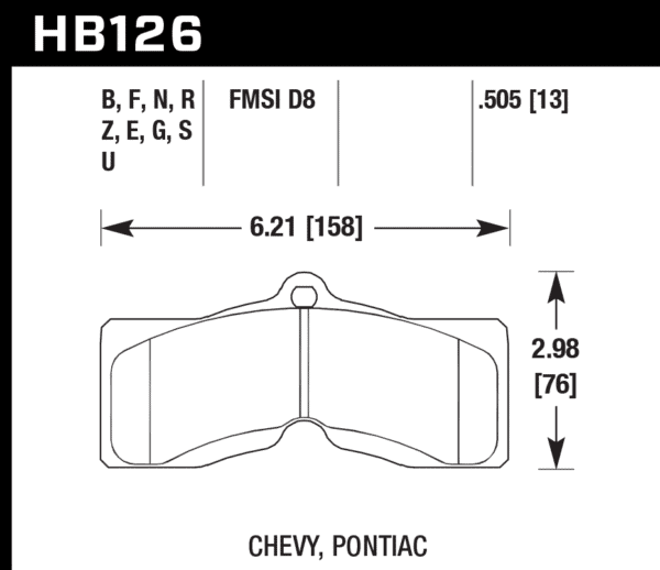 HB126N.505 - Hawk HP Plus Brake Pads; Front - Image 3