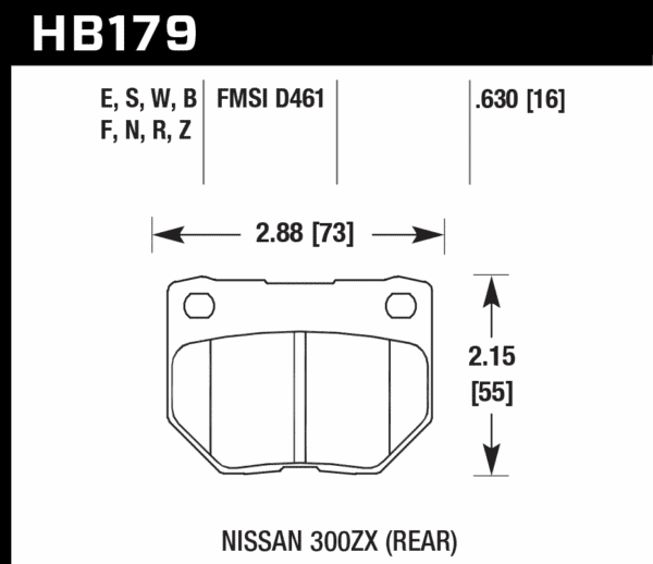 HB179B.630 - Hawk HPS 5.0 Brake Pads; Rear - Image 3