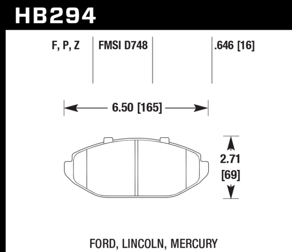 HB294U.646 - Hawk DTC-70 Brake Pads; Front - Image 3