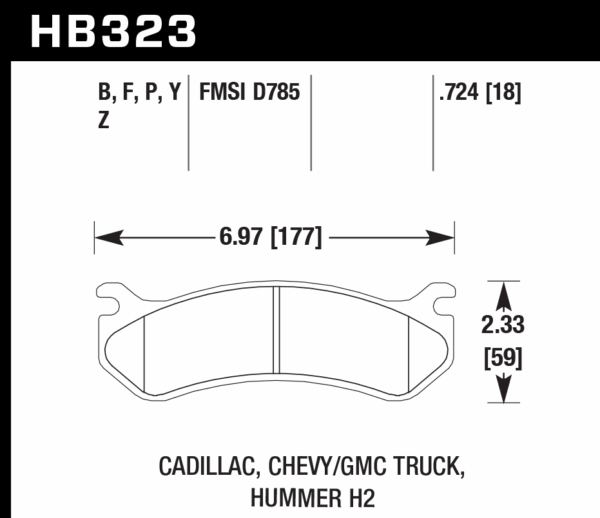 HB323P.724 - Hawk SuperDuty Brake Pads; Front - Image 3